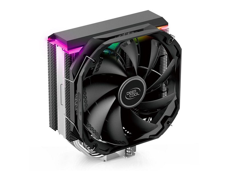 Вентилятор Deepcool AS500 RTL {8} (727064) (Height 164mm, 6mm x 5pcs, Fan 140mm, 500;1200RPM ±10%, < 29.2 dB(A), 4-pin PWM, TDP 220W, Screw, Socket AMD AM4, Intel LGA 2066/2011-v3/2011/1700/1200/115x)
