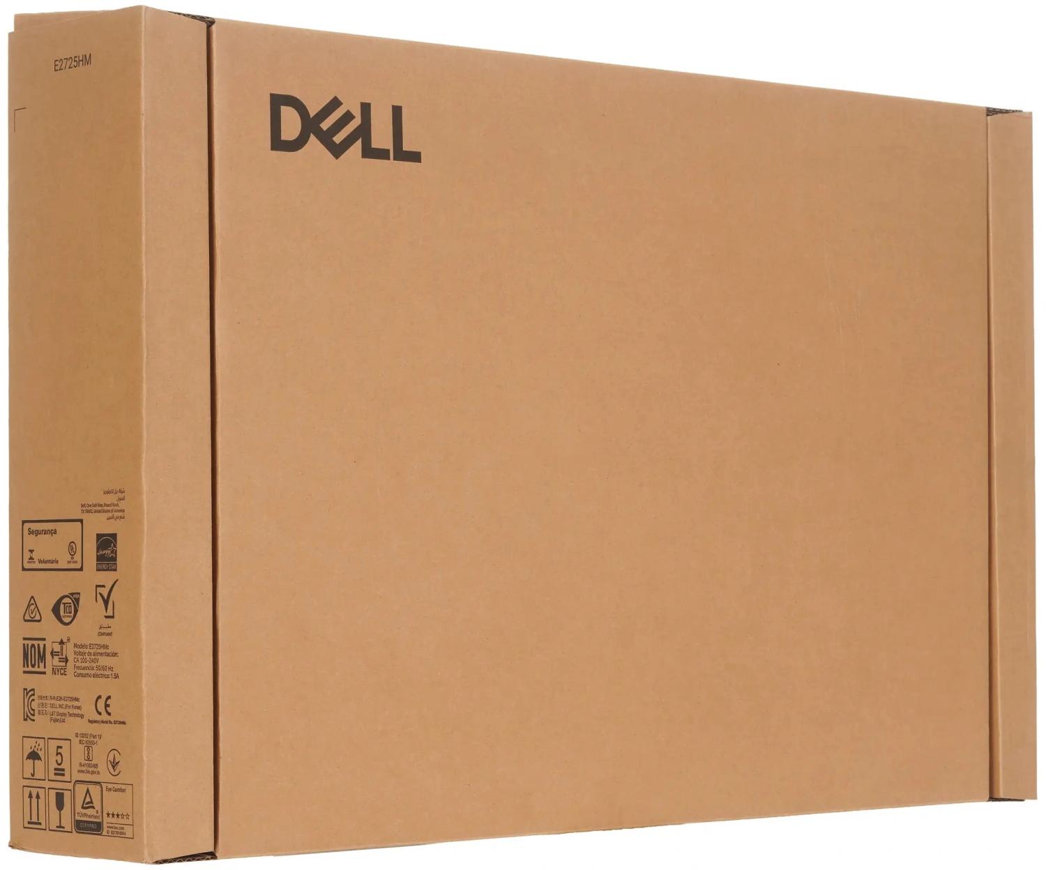 Монитор Dell 27" E2725HM черный IPS LED 16:9 HDMI матовая 1000:1 300cd 178гр/178гр 1920x1080 100Hz VGA DP FHD 4.55кг