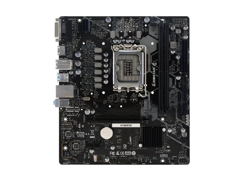 Материнская плата Biostar H610MHD D5 Soc-1700 Intel H610 2xDDR5 mATX AC`97 8ch(7.1) GbLAN+DVI+HDMI
