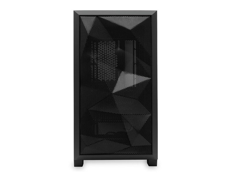 Корпус без блока питания/ Case HSPD M340, Mesh Mid Tower, Black, TG, 0.5 SPCC, no fans, mATX, mITX, 165/350/200mm, 2x2.5", 2x3.5", 4xPCI, 1xUSB-A 3.0, 2xUSB-A 2.0, 415x220x410mm