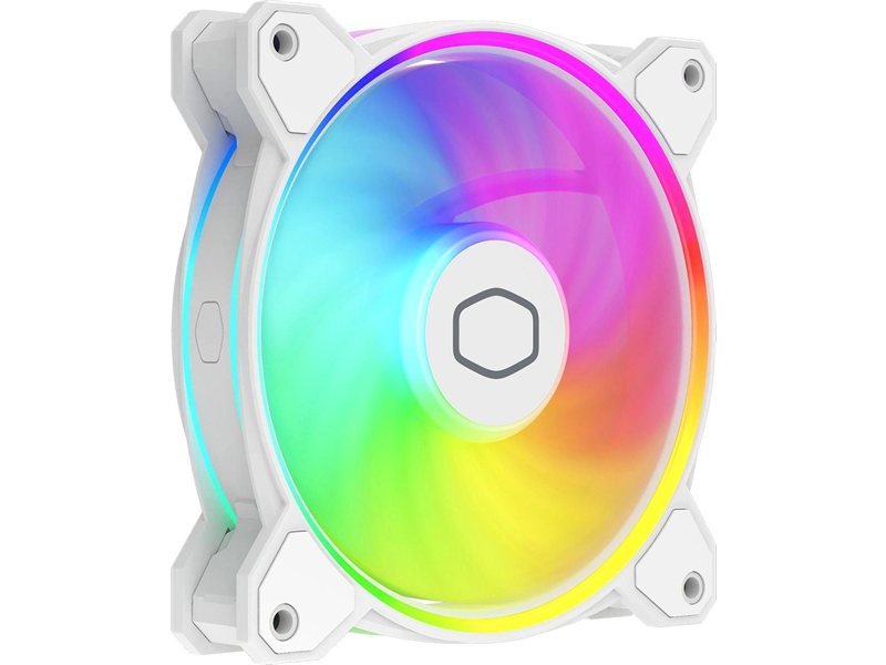 Вентилятор для корпуса Cooler Master MasterFan MF120 Halo2 ARGB 120х120x25 белый 4-pin 27дБ (MFL-B2DW-21NP2-R2) Ret