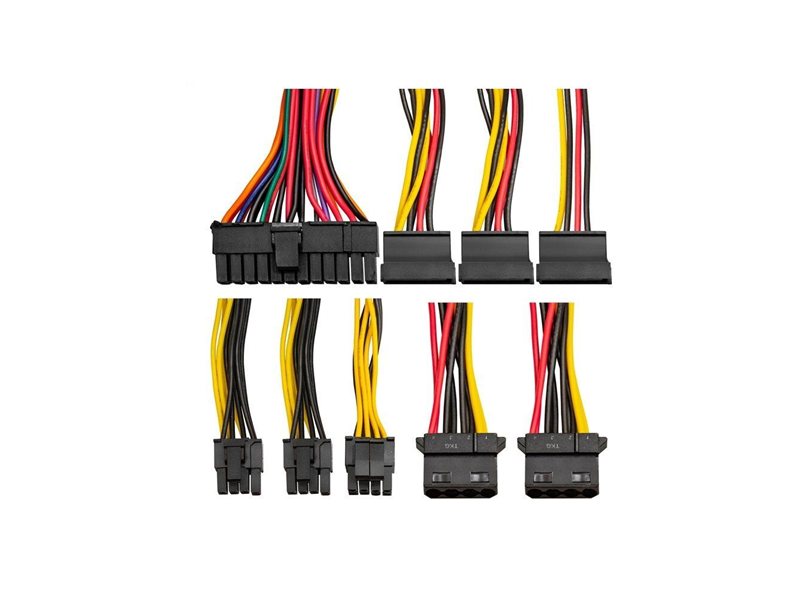 Блок питания 800W ExeGate M800 (SFX, APFC, КПД 87% (80 PLUS Silver), 8cm fan, 24pin, (4+4)pin, 2xPCI-E, 3xSATA, 2xIDE, black)