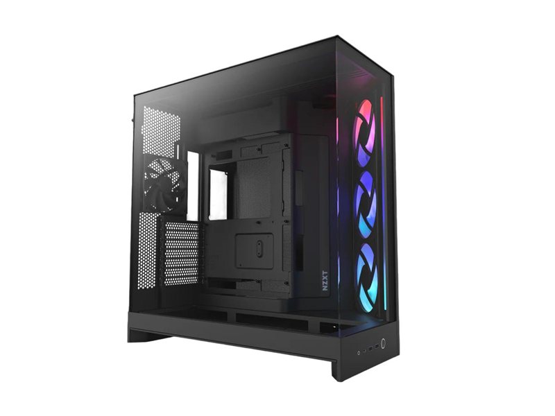 Корпус без блока питания/ Case NZXT H9 Flow RGB (2025), Midi-Tower, TG, 3x140mm RGB + 1x120mm, 2xUSB-A 3.2 + 1xUSB-C 3.2, E-ATX, ATX, mATX, mITX Black
