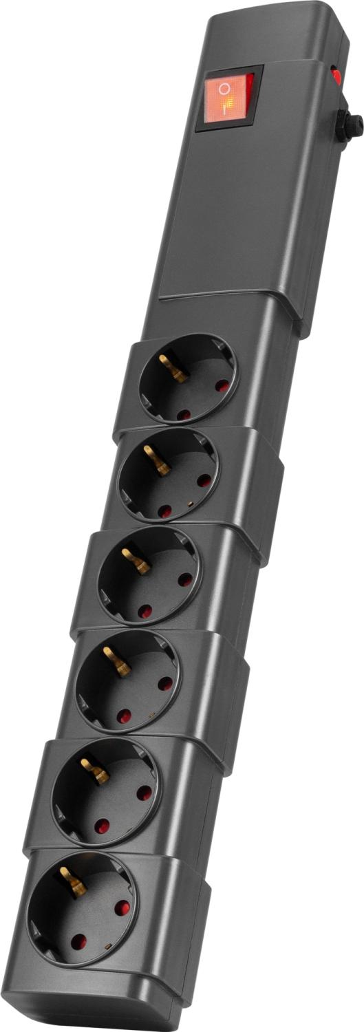 Сетевой фильтр Buro 600SPro-16-1.8-G 1.8м (6 розеток) графитовый (коробка)