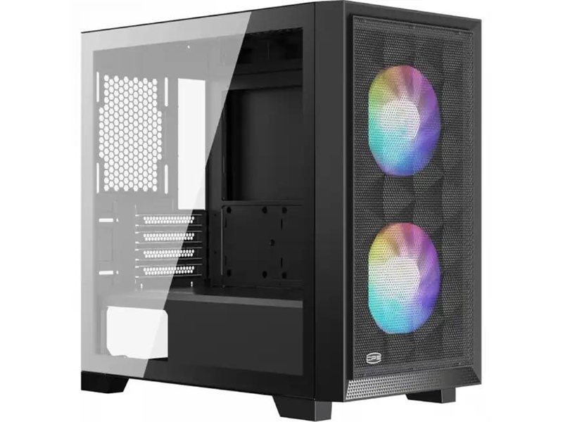 Корпус без блока питания/ Case PCCooler C3D310 BK ARGB, Mini-Tower, TG, Mesh, 2x120mm ARGB, 2xUSB-A 3.0, mATX, mITX Black