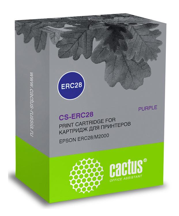 Картридж матричный Cactus CS-ERC28 12.7x3.1 фиолетовый для Epson ERC28/M2000/FUJITSU-29745/AT3000/NORAND-815/4000/4815/4820/DP815/NP815
