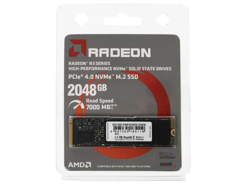 Твердотельный накопитель SSD AMD Radeon R3 Series M2.2280 2048GB