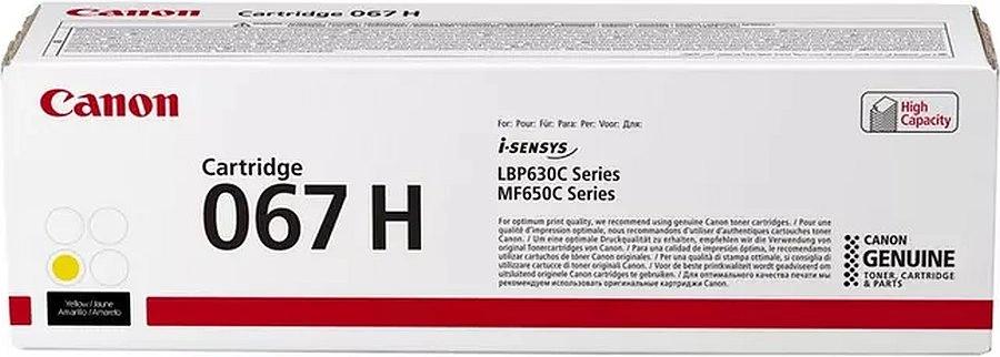 Картридж лазерный Canon 067HY 5103C002 желтый бар.в компл. (2400стр.) для Canon LBP631/633/MF651/655/657