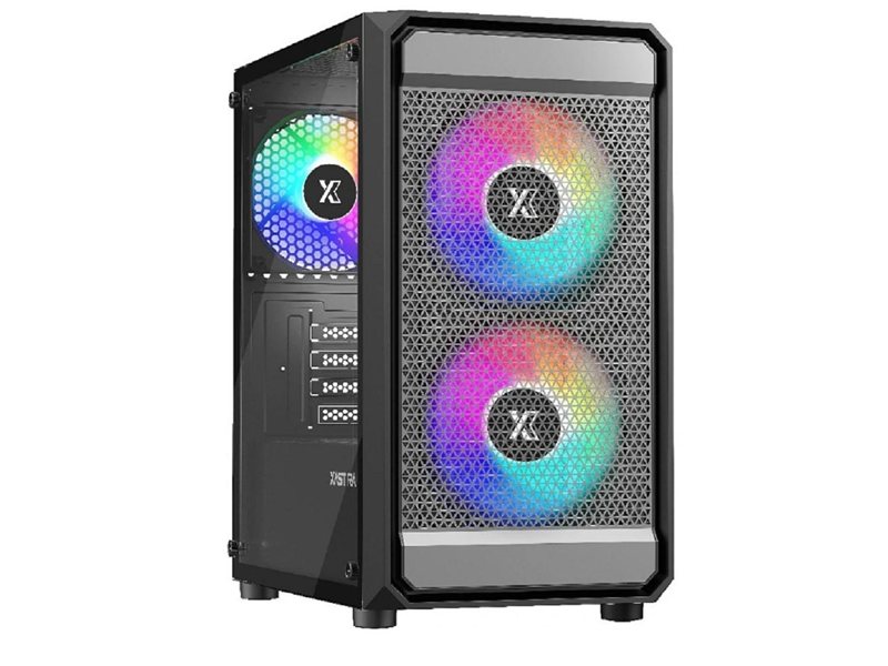 XASTRA Корпус A303M 3FRGB Black mATX/Mesh/ tempered glass / 2x140mm + 1x120mm  FRGB fans/ A303M-2FC14F-1FC12F