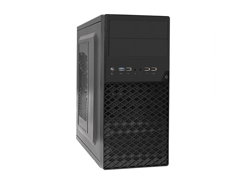 Корпус Minitower ExeGate BA-203U  (mATX, без БП, 3*USB+1*USB3.0, аудио, черный)