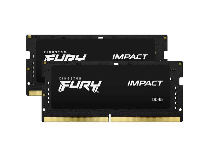 Память оперативная/ Kingston 16GB 4800MT/s DDR5 CL38 SODIMM (Kit of 2) FURY Impact PnP