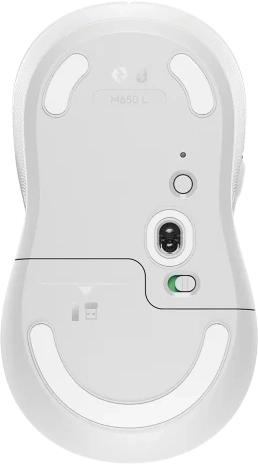 Мышь Logitech M650 L белый оптическая 4000dpi silent беспров. BT/Radio USB 5but (910-006389)