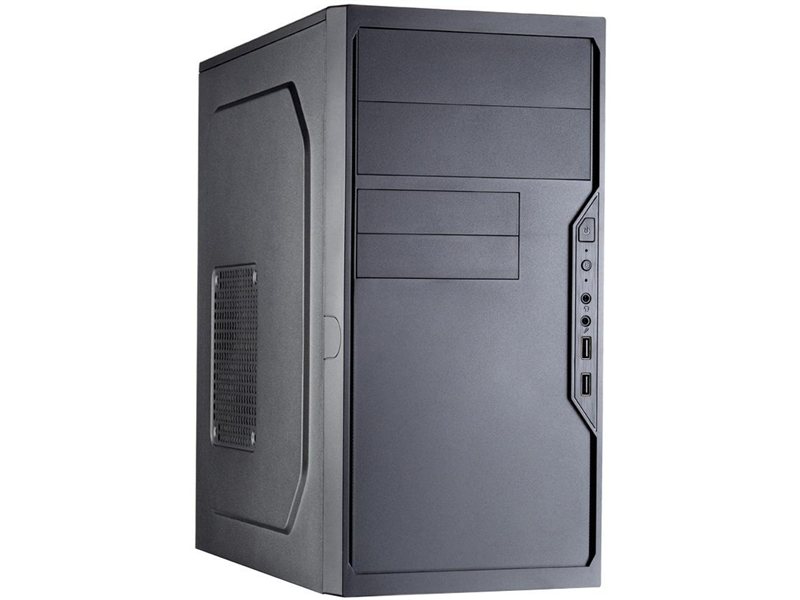 Корпус с блоком питания 450Вт./ Case Foxline FL-733, mATX, 2x5.25EXT, 2x3.5EXT, 5x3.5INT, 2xUSB2.0, HDA, w/o FAN, w/450W ATX PSU, w/1.2m EU pwr cord
