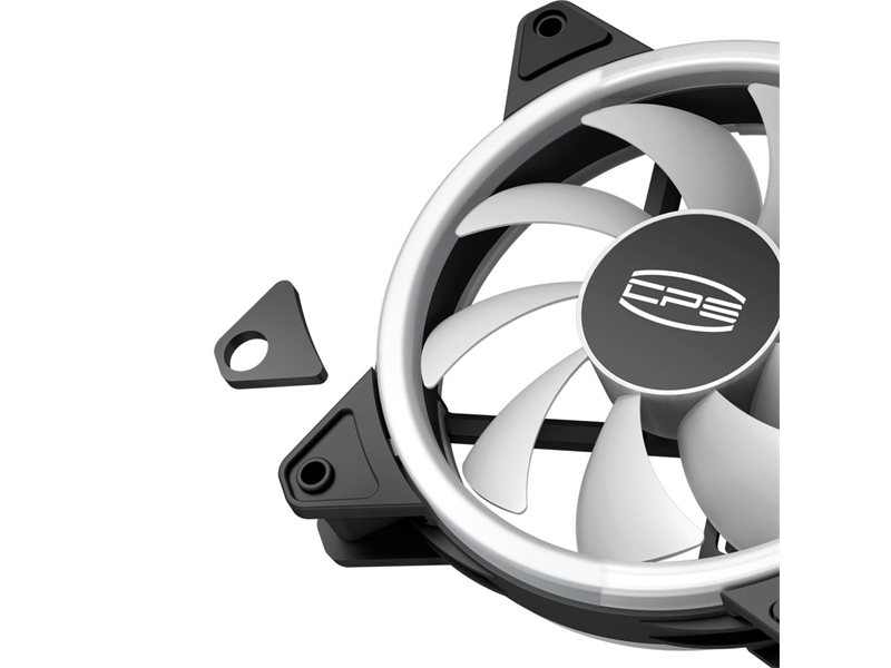 Кулер для корпуса/ Case Cooler PCCooler F3 T120 ARGB BK (120x120x25mm, 4-pin PWM, ARGB, 46CFM, 21.6dBA, 1800RPM, Black)