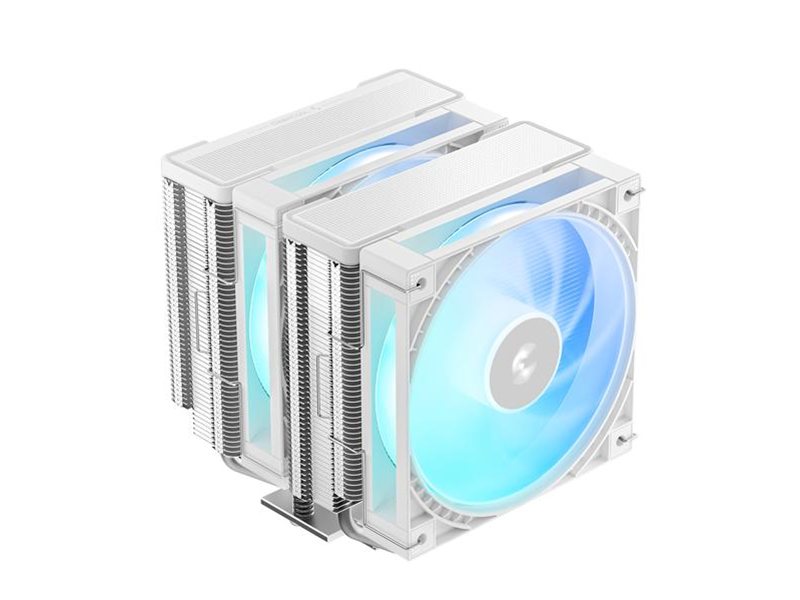 Кулер для процессора DEEPCOOL AG620 G2 WH ARGB LGA1954/1851/1700/AM5/AM4 (9шт/кор, TDP 270W, PWM, DUAL ARGB Fan 120mm, 6 тепл. трубок, белый) RET (R-AG620-WHAMMG2-G)
