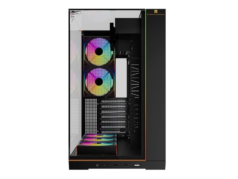 Thermalright Корпус TR-A70 Vision FAN5-M / Black / TG / 5x120mm ARGB PWM Fans / ARGB Strip / 9.16'' LCD screen / USB TYPE-C / ATX / TRA70VF5MB