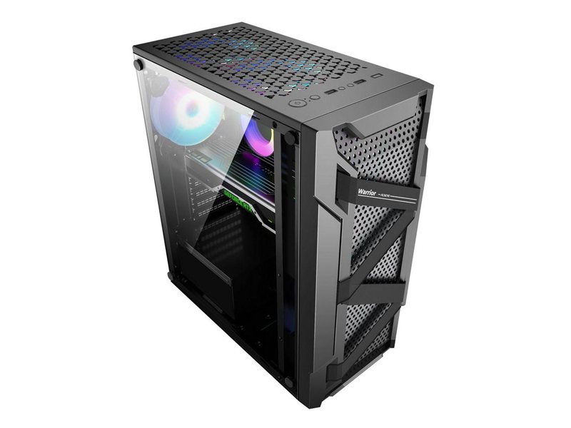 Корпус ALSEYE Warrior-B Mini-ITX/Micro ATX/ATX, USB2.0*2+HD Audio+USB3.0*1, H.D.D.(3.5")*2pcs+S.S.D(2.5")*2pcs, 354*185*413mm