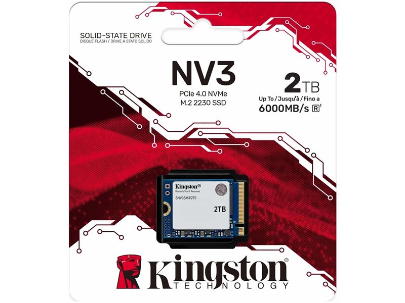 Накопитель SSD Kingston PCIe 4.0 x4 2000GB SNV3SM3/2T0 NV3 M.2 2230