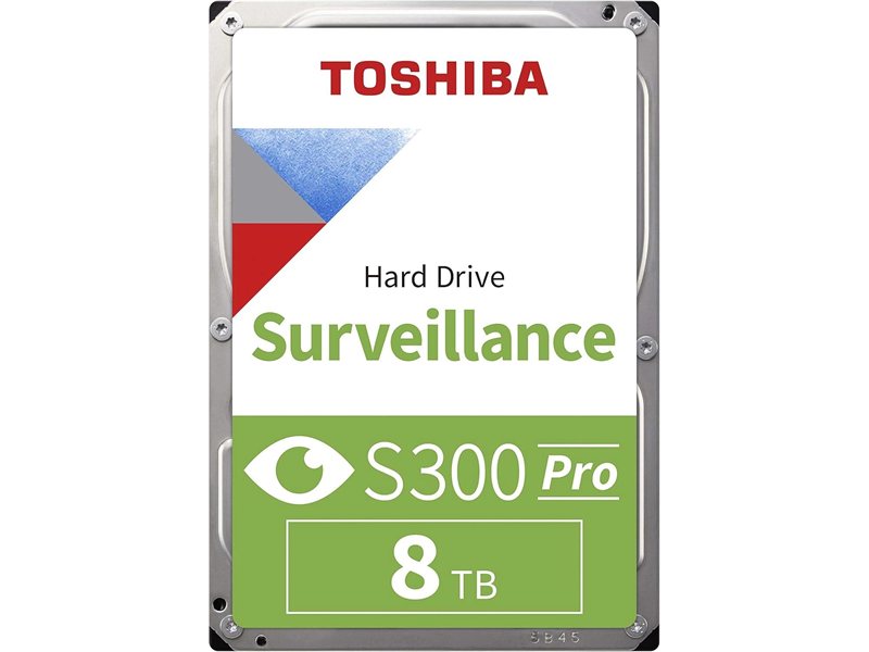 Жесткий диск/ HDD Toshiba SATA3 8Tb Surveillance S300 7200  512Mb 1 year warranty (replacement WD85PURZ, ST8000VX009)