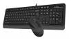 Клавиатура + мышь A4Tech Fstyler F1010 клав:черный/серый мышь:черный/серый USB Multimedia (F1010 GREY)