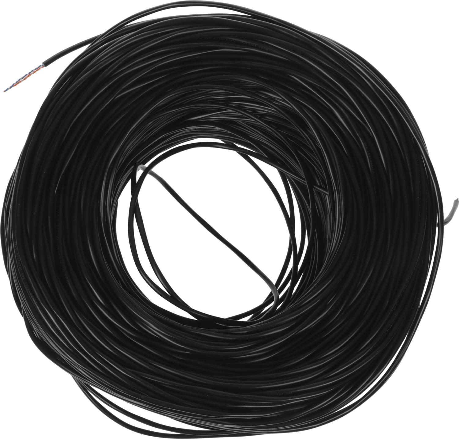 Кабель информационный Lanmaster TWT-5EFTP2-OUT кат.5E FTP 2 пары 24AWG PE внешний 305м черный