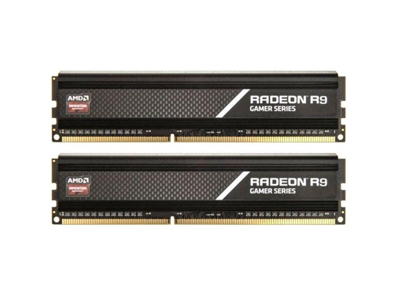 Модуль памяти AMD Radeon™  R9 Gamers Series Black Gaming Memory R9S432G3206U2K 32GB DDR4 3200 DIMM Non-ECC, CL16, 1.35V, Heat Shield, Kit (2x16GB), RTL (183221) {15}
