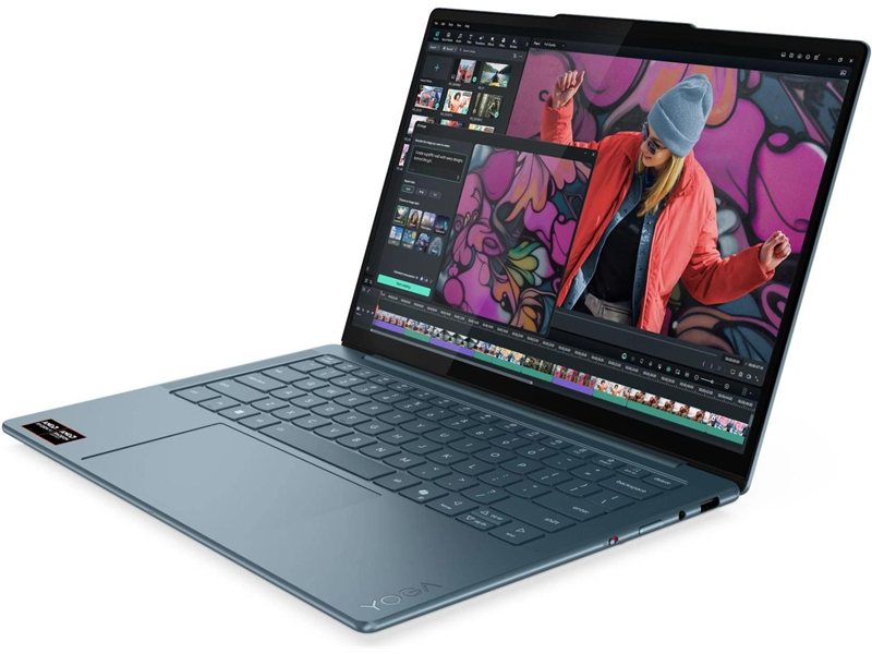 Ноутбук Lenovo Yoga Slim7 14AKP10 Ryzen AI 5 340 16Gb SSD1Tb AMD Radeon 840M 14" OLED 2.8K (2880x1800) Windows 11 Home turquoise WiFi BT Cam (83JY0009RK)