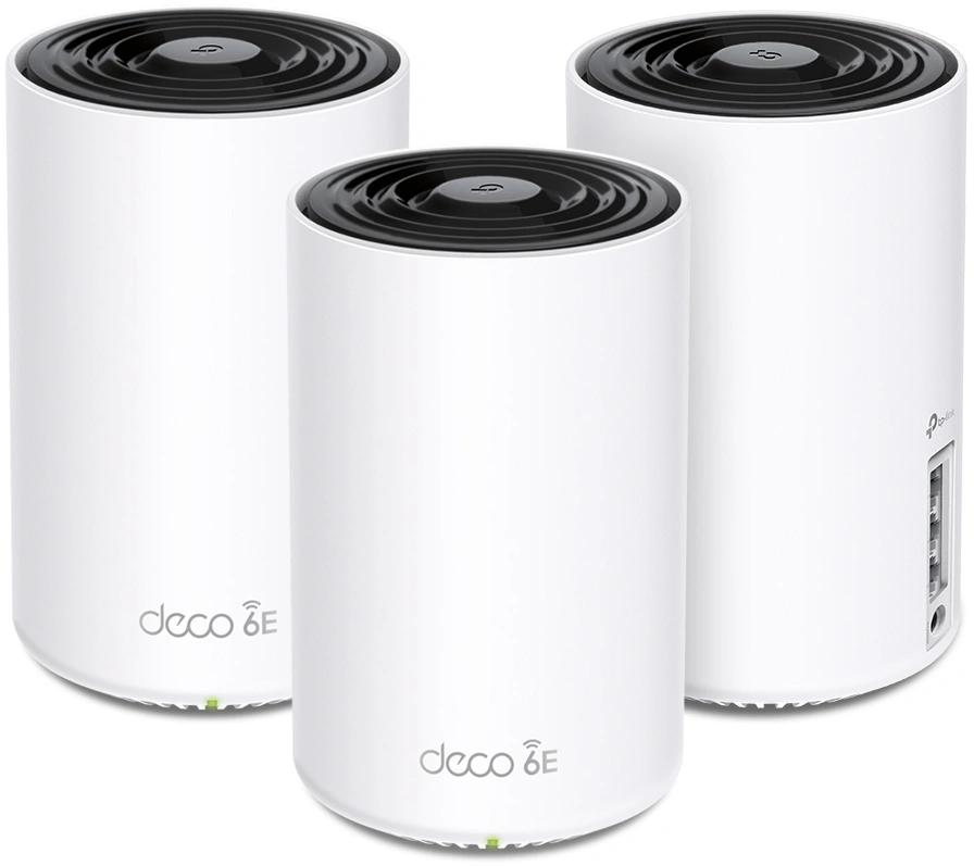 Бесшовный Mesh роутер TP-Link Deco XE75 (DECO XE75(3-PACK)) AXE5400 10/100/1000BASE-TX белый (упак.:3шт)
