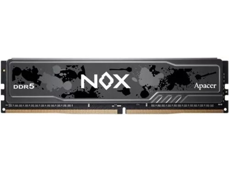Оперативная память Apacer  DDR5  16GB  5600MHz DIMM NOX Black Gaming Memory (PC5-44800) CL40 1.25V (Retail) 2048*8  Heat Sink (Retail) 3 years (AH5U16G56C522MBAA-1)