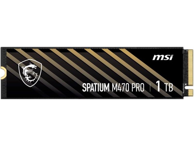 Твердотельный накопитель MSI SSD SPATIUM M470 PRO 1TB M.2 2280 PCle 4.0 NVMe R6000/W4500MB/s 3D NAND TLC MTBF 1.5M 950000/950000 IOPS 320TBW