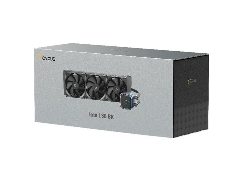 Система жидкостного охлаждения/ Water Cooling System Ocypus Iota L36 BK (300W, 360mm, Black, ARGB Pump, Fans: 3x120mm, 77CFM, 2000RPM/ Pump height 65mm, 27dBA, 3100RPM, Rad thickness 27mm/ S: 1851, 1700, 1200, 115X, AM5, AM4)