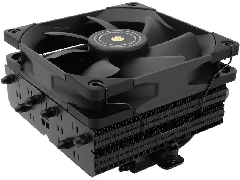 Кулер для процессора/ CPU Cooler Thermalright SI-100 Black (4-pin PWM, 74.8mm, Ni/Cu, 6x6mm, 1x120mm, 72.37CFM, 27.7dBA, 2000RPM, S: 1851/1700/1200/20XX/115X, AM5/AM4, black)