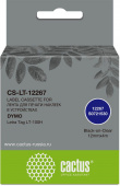Картридж ленточный Cactus CS-LT-12267 12267 черный на прозрачном 12x4 для Dymo Letra Tag LT-100H без чипа