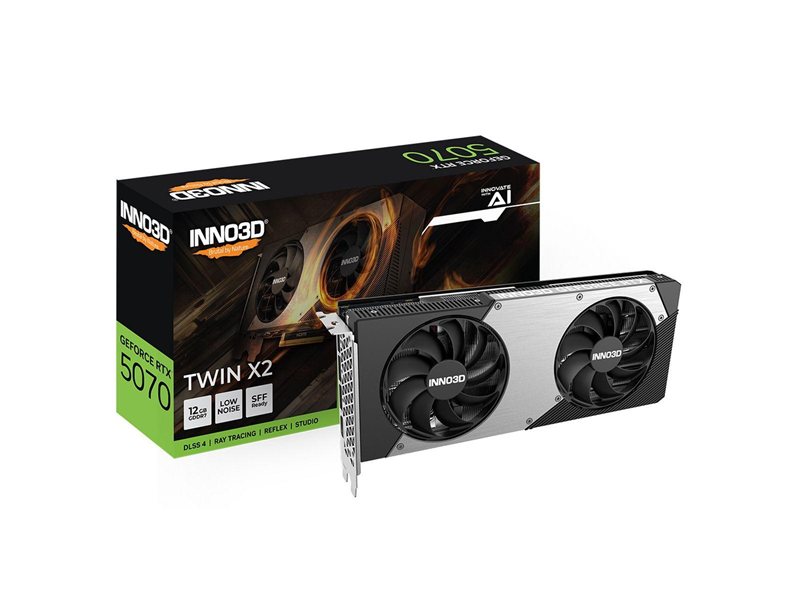 Видеокарта INNO3D RTX5070 TWIN X2 12GB GDDR7 192bit 3xDP HDMI 3FAN RTL