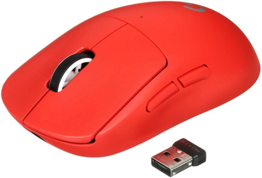 Мышь Logitech G PRO X SUPERLIGHT 2 SE красный оптическая 44000dpi беспров. USB-C 4but (910-007474)