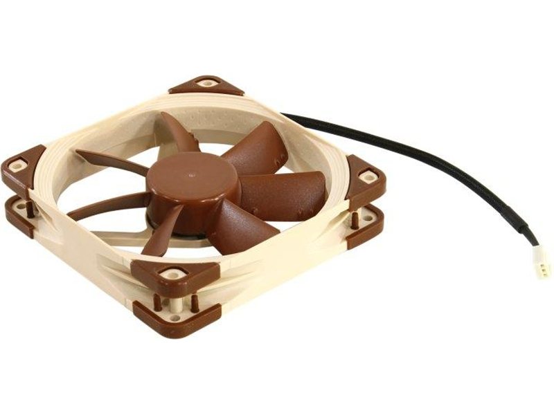 Кулер для корпуса/ Case Cooler Noctua NF-S12A ULN (120x120x25mm, 3-pin, 43.73CFM, 8.6dBA, 800RPM, Beige/Brown)