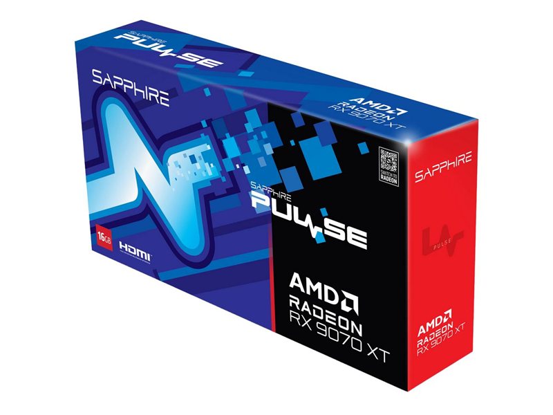 Sapphire RX9070XT PULSE 16GB GDDR6 256bit 2xDP 2xHDMI 3FAN RTL (11348-03-20G)