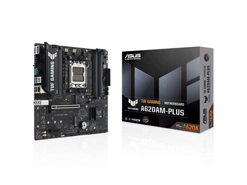 Материнская плата ASUS TUF GAMING A620AM-PLUS AM5 mATX 4xDDR5 PCIEx16 PCIEx1 2xM.2 2xDP HDMI 2.5GLAN