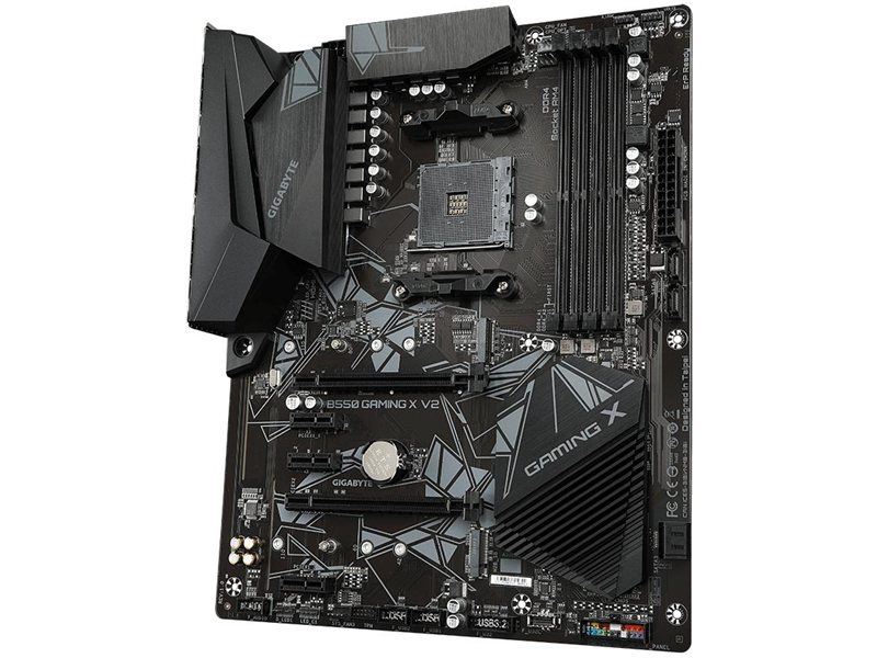 Материнская плата MB GIGABYTE AMD B550 sAM4, 4xDDR4(128GB), DVI-D/HDMI 2.1, 1xPCIe 4.0x16, 1xPCIe 3.0x16, 3xPCIe 3.0, 1xLAN, 4xSATA 6Gb/s, 2xM.2, 4xUSB 3.2, 2xUSB 2.0, 1xPS/2, ATX