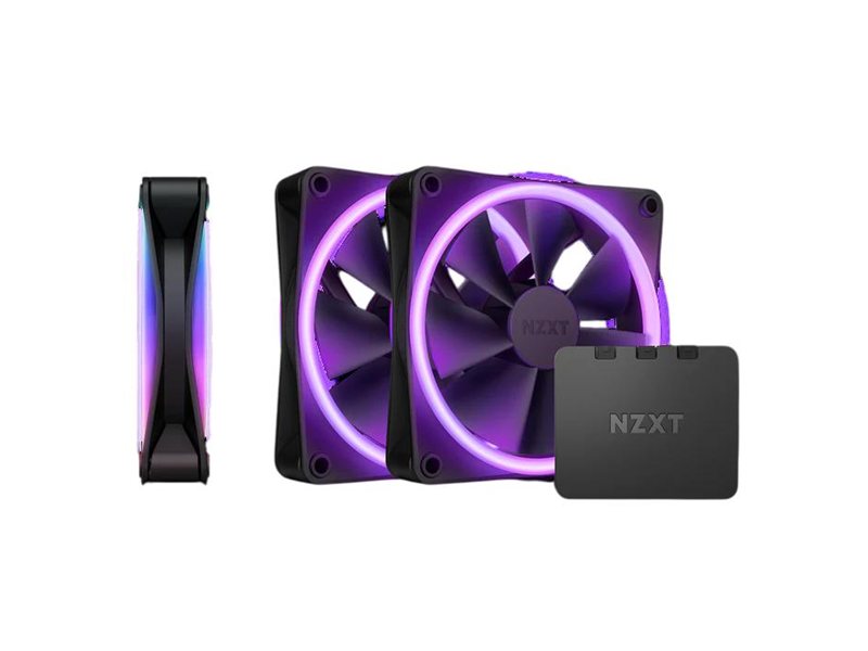 Кулер для корпуса ПК/ Case Cooler NZXT F120 RGB DUO Triple Pack (120x120x25mm, 4-pin PWM, RGB, 48.58CFM, 29dBA, 1800RPM, White, 3pcs)
