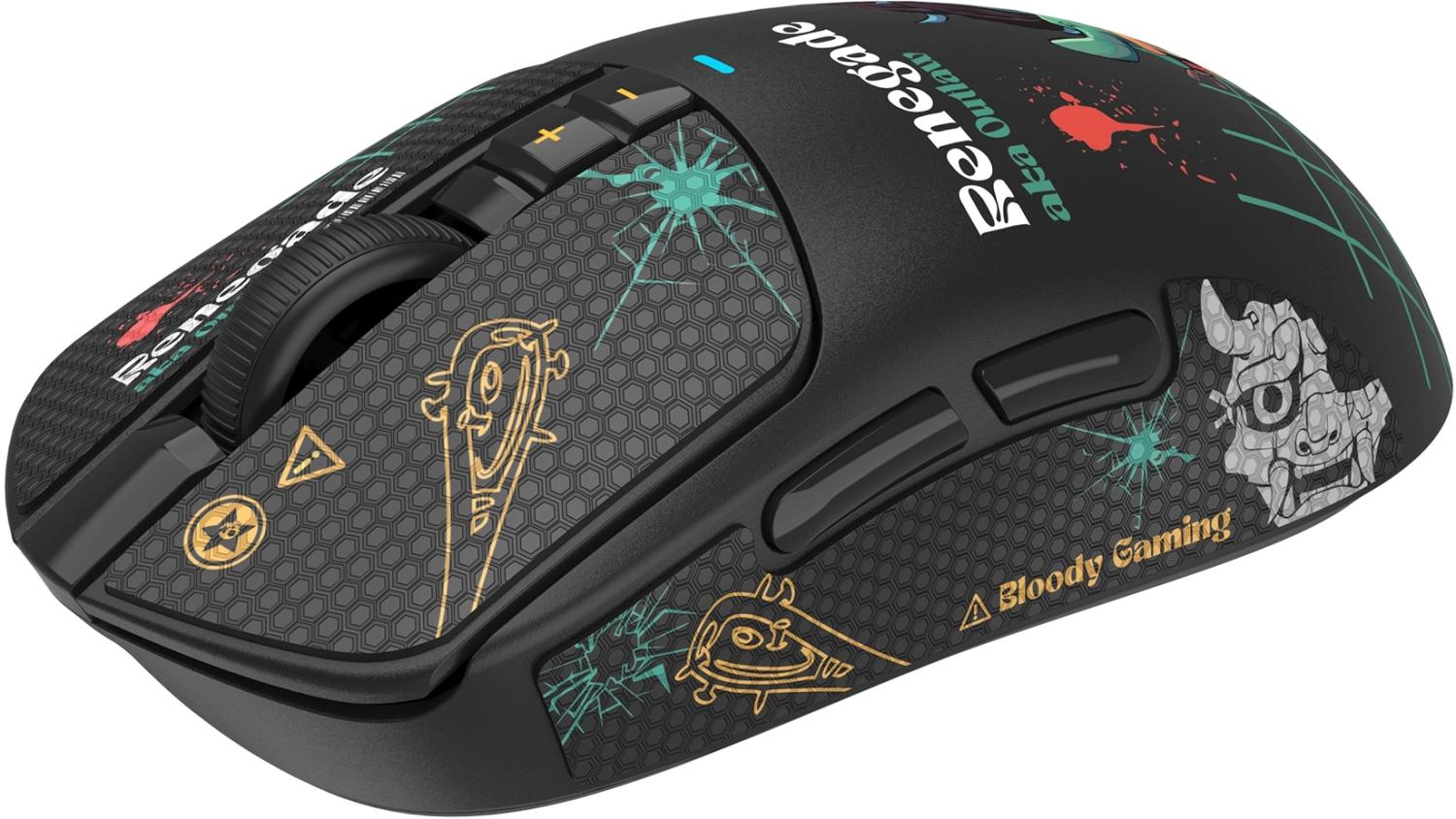 Мышь A4Tech Bloody R72 Ultra Duo Renegade черный оптическая 20000dpi беспров. USB/USB-C 7but