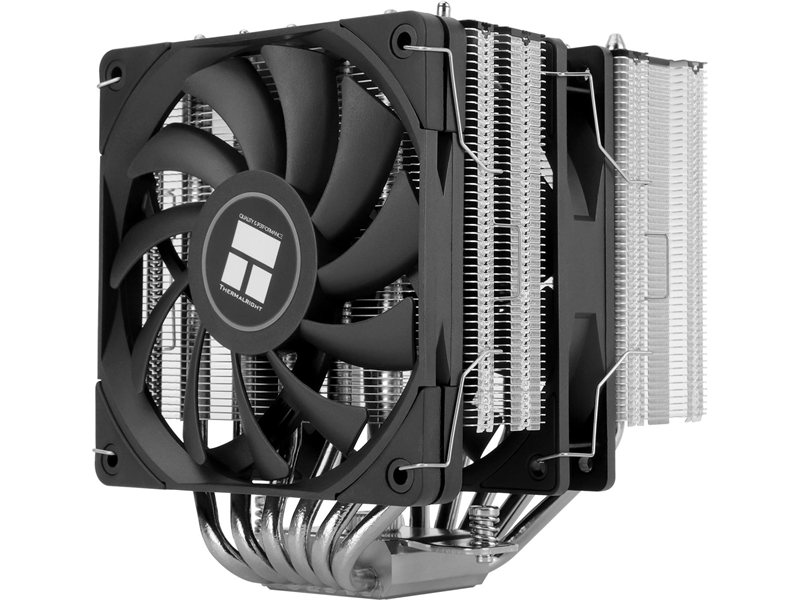 Устройство охлаждения(кулер) Thermalright Royal Knight 120 SE Soc-AM5/AM4/1200/1700/1851 серебристый/черный 4-pin 25.6dB Al+Cu Ret (RK120-SE)