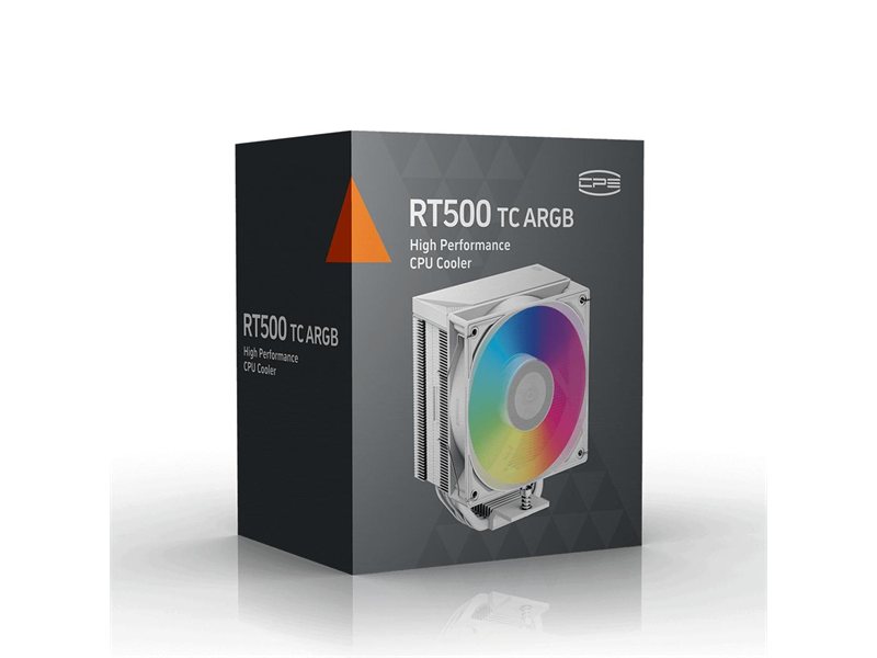 Кулер для процессора/ CPU Cooler PCCooler RT500 TC ARGB WH (245W, 4-pin PWM, 152mm, Al/Cu, 5x6mm, ARGB, 1x120mm, 73.32CFM, 34.9dBA, 2200RPM, S: 1851/1700/1200/115X, AM5/AM4, white)