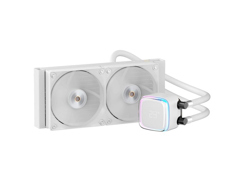 Система жидкостного охлаждения/ Water Cooling System Ocypus Iota L24 WH (280W, 240mm, LED temp, White, ARGB Pump, Fans: 2x120mm, 77CFM, 2000RPM/ Pump height 65mm, 27dBA, 3100RPM, Rad thickness 27mm/ S: 1851, 1700, 1200, 115X, AM5, AM4)
