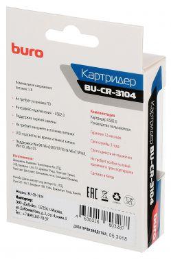 Устройство чтения карт памяти USB2.0 Buro BU-CR-3104 черный
