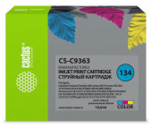 Картридж струйный Cactus CS-C9363 №134 голубой/пурпурный/желтый (18мл) для HP DJ 460series/5740/5743/5793/5940/5943/6540/6543/6620/6623 с чипом