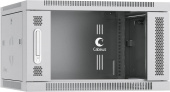 Шкаф коммутационный Cabeus (SH-05F-6U60/45) настенный 6U 600x450мм пер.дв.стекл 60кг серый 390мм 16кг 368мм IP20 сталь
