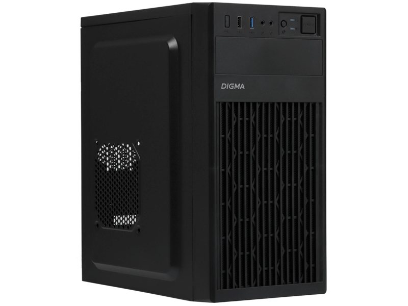Корпус Digma DCC-MN302 черный без БП mATX 1x80mm 2x120mm 1xUSB2.0 1xUSB3.0 audio