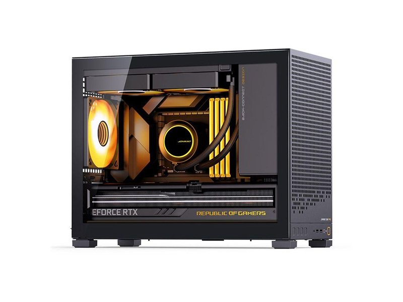 Корпус без блока питания/ Case JONSBO D32 PRO, Mini-Tower, TG, no fan, 2xUSB-A 3.2 + 1xUSB-C 3.2, mATX, mDTX, mITX Black