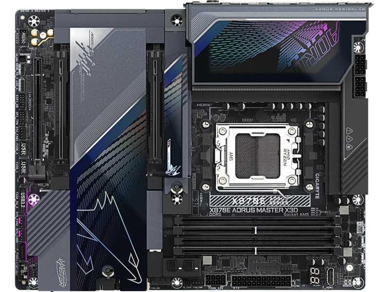 Материнская плата Gigabyte X870E A MASTER X Socket AM5 AMD X870E 4xDDR5 ATX AC`97 8ch(7.1) 1 x 10Gigabit + 1 x 5Gigabit RAID+HDMI